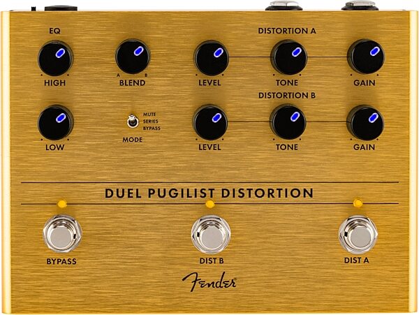 Fender Duel Pugilist Distortion Pedal, Action Position Back