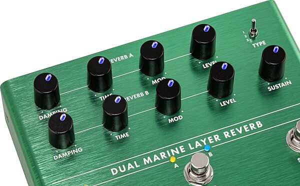 Fender Dual Marine Layer Reverb Pedal, New, Action Position Back