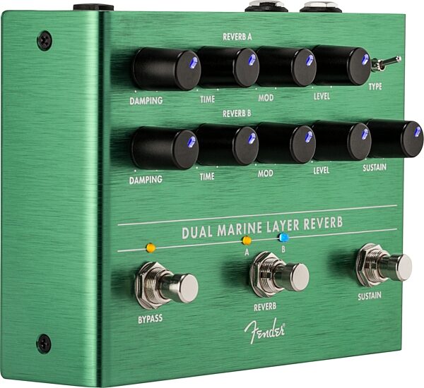 Fender Dual Marine Layer Reverb Pedal, New, Action Position Back