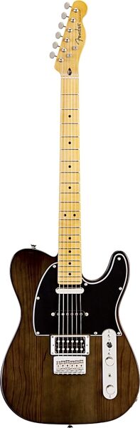 Fender Modern Player Telecaster Plus Electric Guitar with Maple Neck, Transparent Charcoal