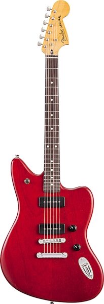 Fender Modern Player Jaguar Electric Guitar with Rosewood Fingerboard, Transparent Red