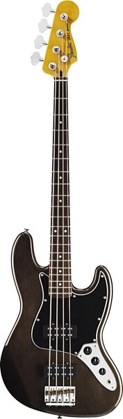 Fender Modern Player Jazz Electric Bass with Rosewood Fingerboard, Transparent Black