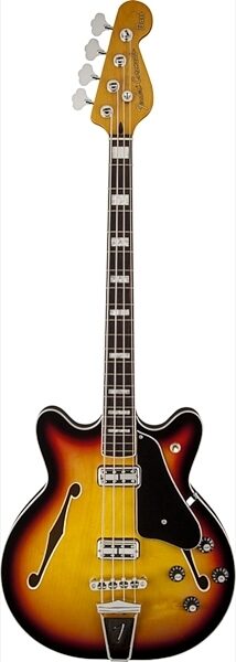 Fender Modern Player Coronado Semi-Hollowbody Electric Bass, 3-Color Sunburst
