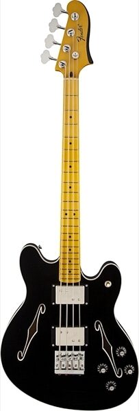 Fender Modern Player Starcaster Electric Bass, with Maple Fingerboard, Black
