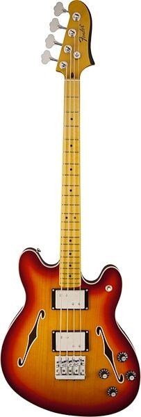 Fender Modern Player Starcaster Electric Bass, with Maple Fingerboard, Aged Cherry Burst