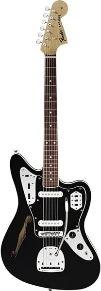 Fender Special Edition Jaguar Thinline Electric Guitar, Black
