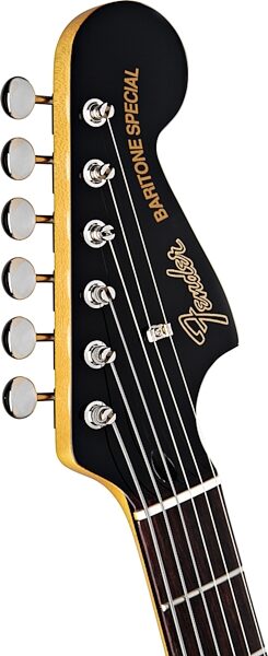Fender Jaguar Baritone Special HH Electric Guitar (with Gig Bag), Headstock