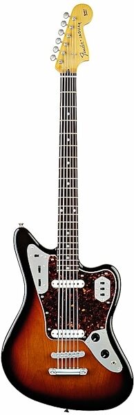 Fender Jaguar Baritone Custom Electric Guitar (with Gig Bag), 3-Color Sunburst