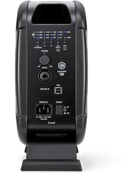 IK Multimedia iLoud MTM MKII Studio Monitor, Black, Single Speaker, Action Position Back