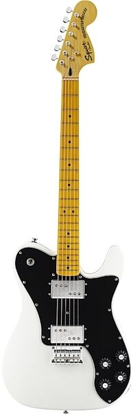 Squier Vintage Modified Telecaster Deluxe Electric Guitar, with Maple Fingerboard, White