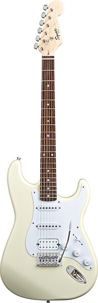 Squier Bullet Stratocaster HSS Electric Guitar with Tremolo, Artic White