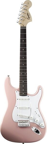 Squier Affinity Stratocaster Electric Guitar, with Rosewood Fingerboard, Shell Pink