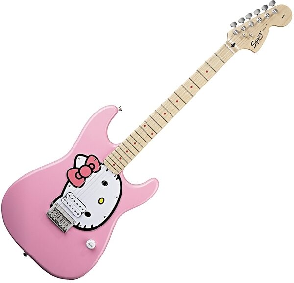 Squier Hello Kitty Stratocaster Electric Guitar, Main