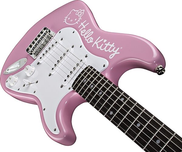 Squier Hello Kitty Mini Electric Guitar, Pink Body