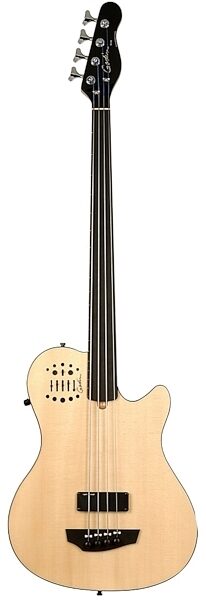 Godin A4 Ultra SA Fretless Bass, Ebony Fingerboard (with Gig Bag), Main