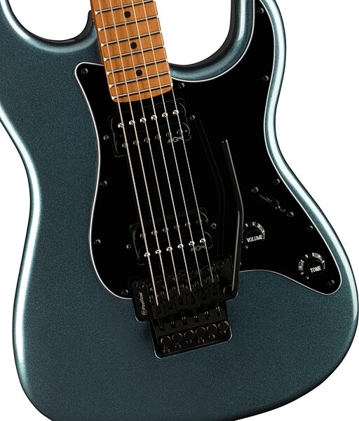 Squier Contemporary Stratocaster HH FR Electric Guitar, Gunmetal Metallic, USED, Blemished, Action Position Back