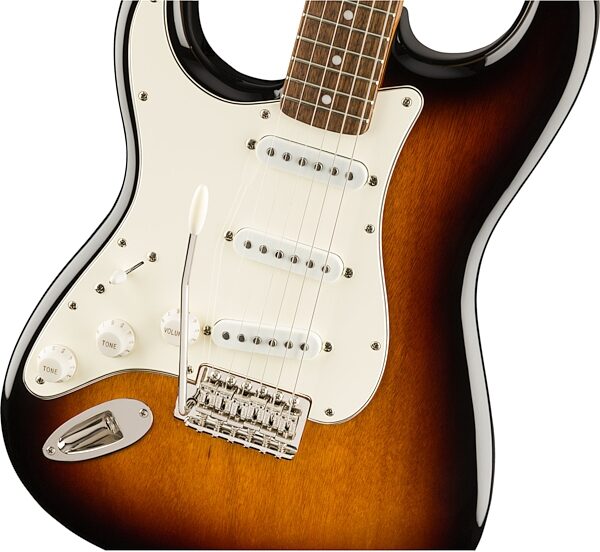 Squier Classic Vibe '60s Stratocaster Electric Guitar, Left-Handed (with Laurel Fingerboard), Action Position Back