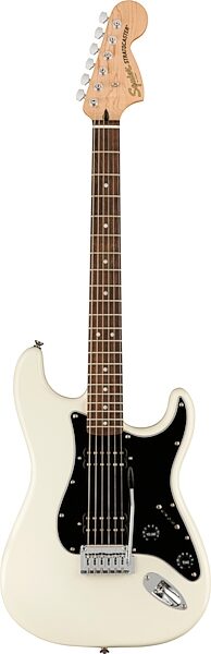 Squier Affinity Stratocaster HH Electric Guitar, Laurel Fingerboard, Olympic White, USED, Blemished, Action Position Back