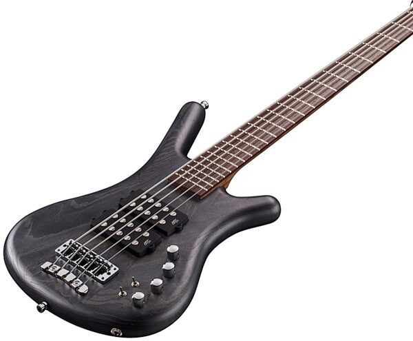 Warwick GPS Corvette Double Buck 5 Electric Bass, 5-String (with Gig Bag), Nirvana Black Oil Closeup