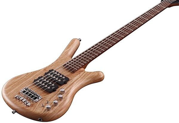 Warwick GPS Corvette Double Buck 5 Electric Bass, 5-String (with Gig Bag), Natural Closeup