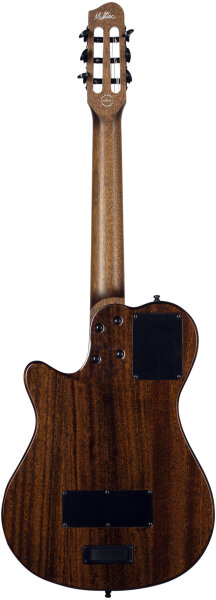 Godin Multiac Grand Concert Deluxe Classical Acoustic-Electric Guitar (with Gig Bag), Mahogany, Action Position Back