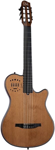 Godin Multiac Grand Concert Deluxe Classical Acoustic-Electric Guitar (with Gig Bag), Mahogany, Action Position Back
