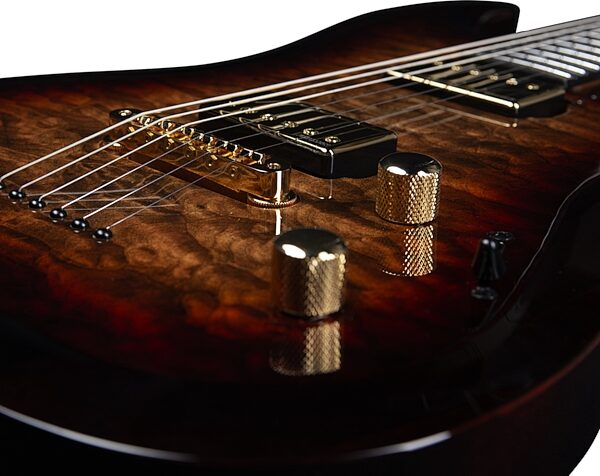 Godin Artisan ST-II EN Electric Guitar (with Case), Whiskey Burst, Action Position Back