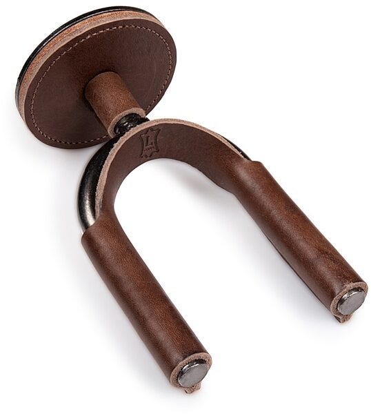 Levy's Smoke Forged Guitar Hanger, Brown Leather, view