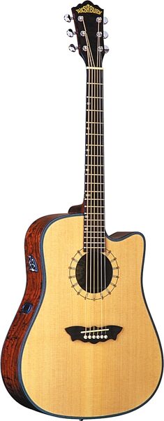 Washburn D46SCE Southwest Dreadnought Cutaway Acoustic-Electric Guitar (with Case), Natural