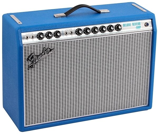 Fender Limited Edition Electric Blue '68 Custom Deluxe Reverb Guitar Combo Amplifier, View