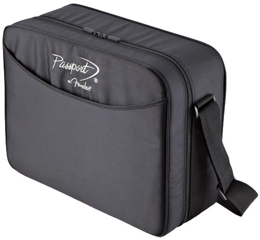 Fender Passport Executive PA Portable Sound System (with Wireless Microphone and Deluxe Carry Bag), Wireless Bag - Angle