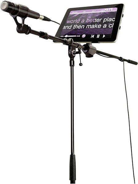 IK Multimedia iKlip iPad Microphone Stand Adapter, In Use with Karaoke