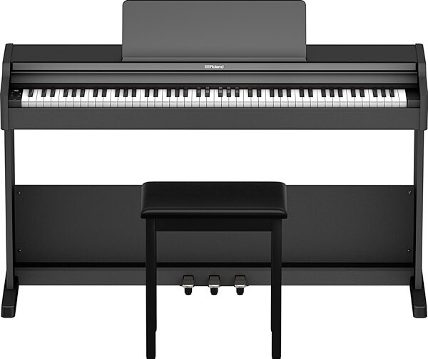 Roland RP-107 Digital Home Piano, Black, Action Position Back