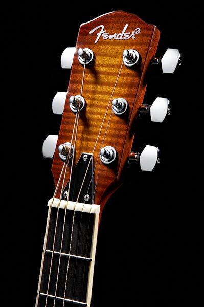 Fender FR-50CE Resonator Guitar, Headstock