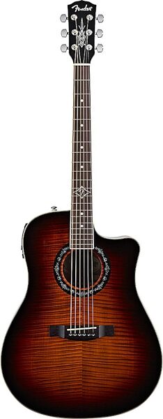 Fender T-Bucket 300CE Flame Maple Acoustic-Electric Guitar, 3-Color Sunburst