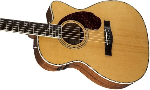 Fender Paramount PM3 Standard Triple 0 CA Acoustic-Electric Guitar (with Case), Body Left