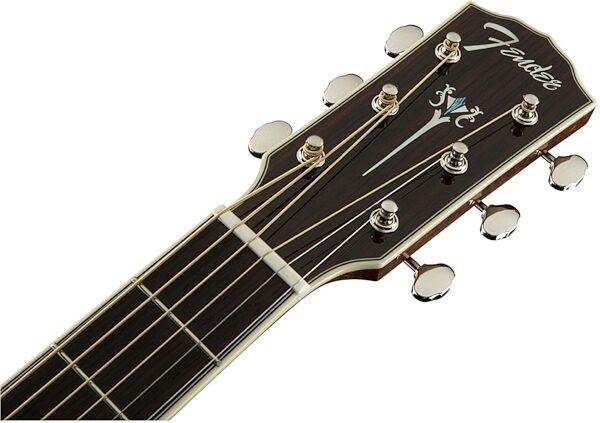 Fender Paramount PM3 Standard Triple 0 CA Acoustic-Electric Guitar (with Case), Headstock