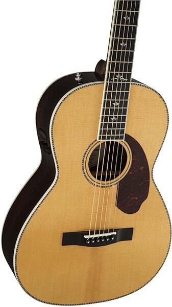 Fender Paramount PM2 Deluxe Parlor Acoustic-Electric Guitar (with Case), Body Left
