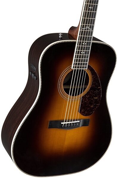 Fender Paramount PM1 Deluxe Dreadnought Acoustic-Electric Guitar (with Case), Body Left