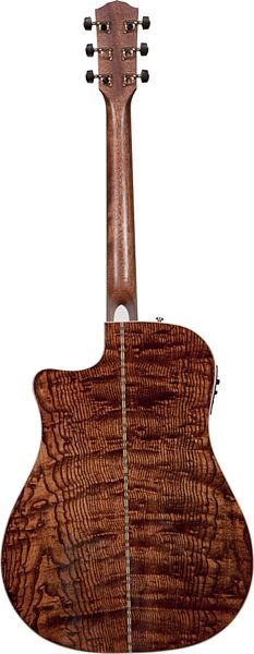 Fender CD-220SCE Dreadnought Acoustic-Electric Guitar (Ash Burl Back and Sides), Back