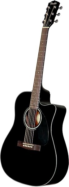 Fender CD-140SCE Classic Design Acoustic-Electric Guitar, Black - Right