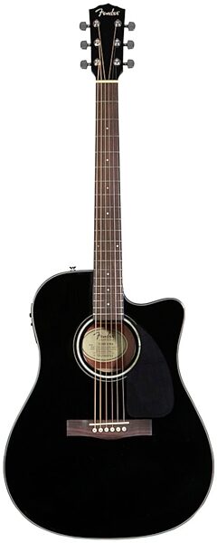 Fender CD-140SCE Classic Design Acoustic-Electric Guitar, Black