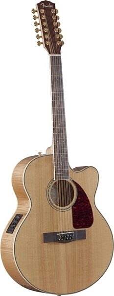 Fender CJ-290SCE-12 Jumbo Acoustic-Electric Guitar, 12-String, Left