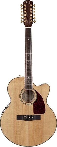 Fender CJ-290SCE-12 Jumbo Acoustic-Electric Guitar, 12-String, Main