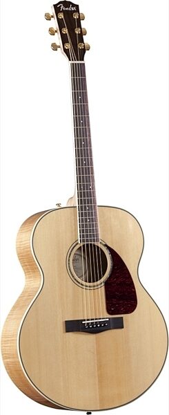 Fender CJ-290S Jumbo Flame Maple Acoustic Guitar, Angle
