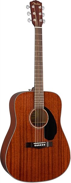 Fender CD-60S All-Mahogany Acoustic Guitar, Angle