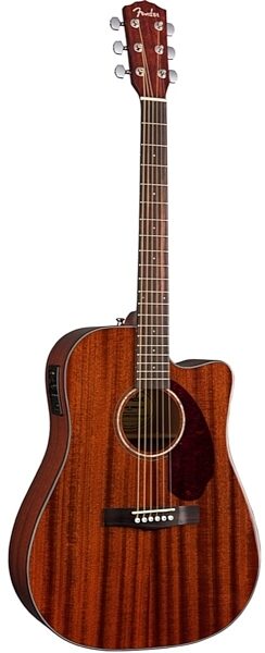 Fender CD140SCE Dreadnought All-Mahogany Acoustic-Electric Guitar (with Case), Alt