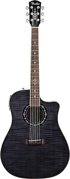 Fender T-Bucket 300CE Acoustic-Electric Guitar, Transparent Black
