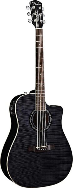 Fender T-Bucket 300CE Acoustic-Electric Guitar, Transparent Black