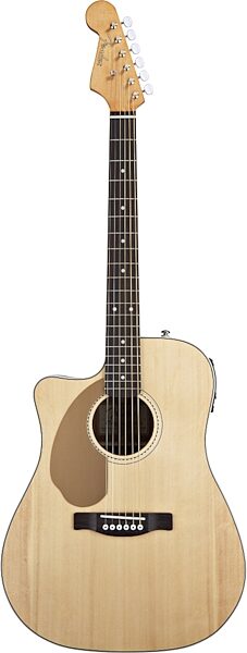 Fender Sonoran Left-Handed SCE Acoustic-Electric Guitar, Top